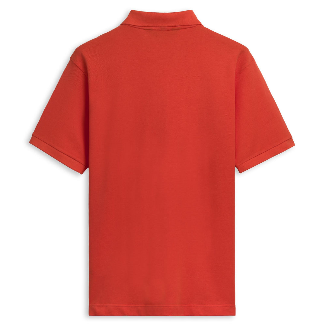 Polo orange en coton coupe classique pour homme main