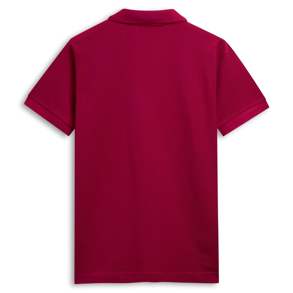Polo de algodón rojo de corte clásico para hombre 02