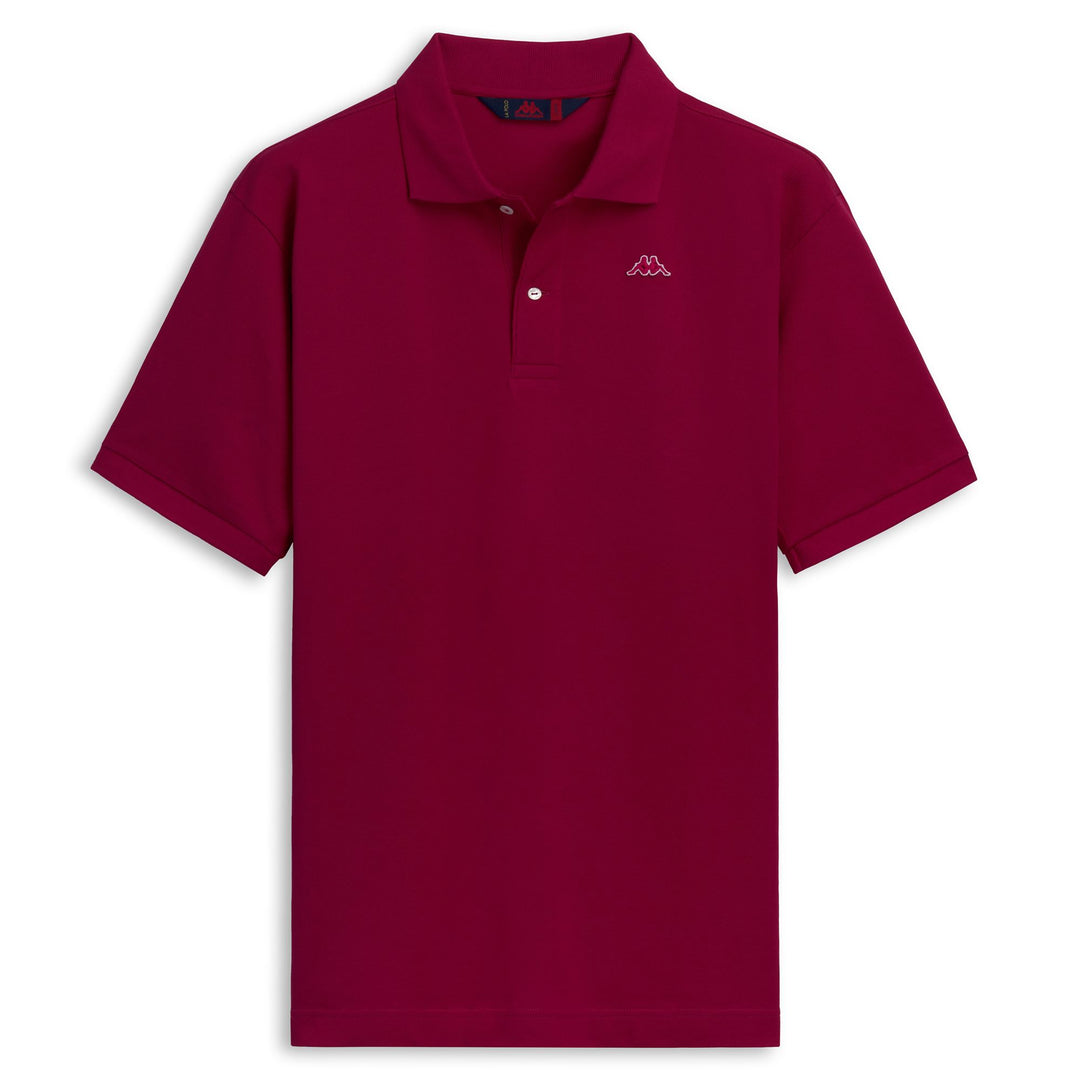 Polo rouge en coton coupe classique pour homme main