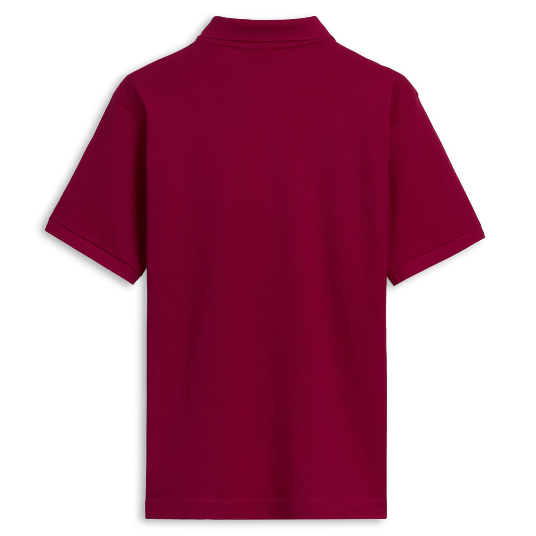 Polo rouge en coton coupe classique pour homme main