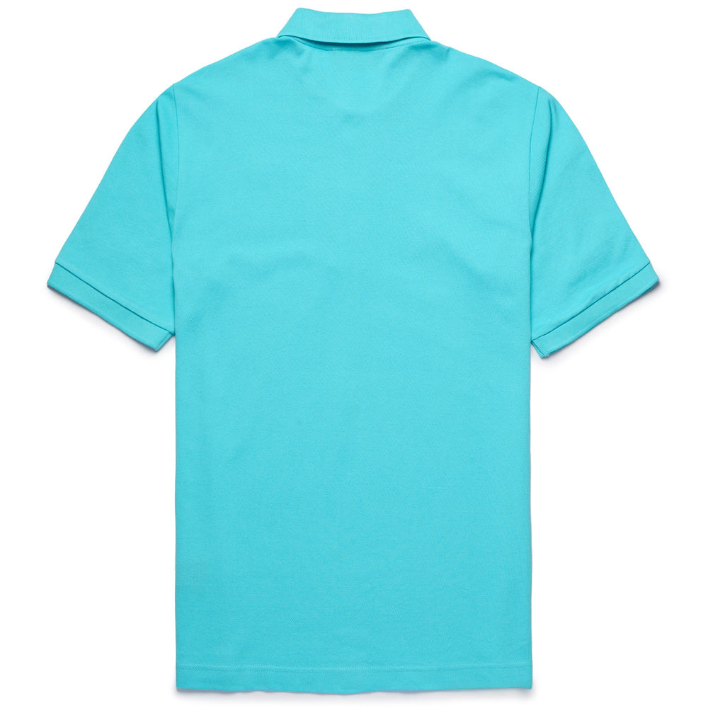 Turquoise Blue Men's Classic Cotton Polo Shirt 02