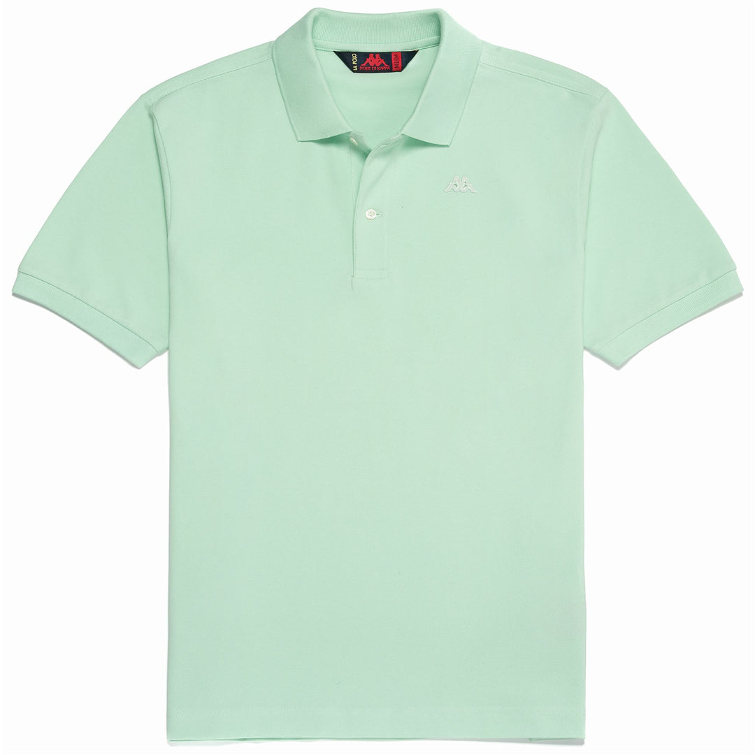 Polo clásico de algodón para hombre en color verde fresco 01