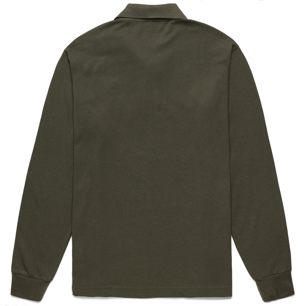 Men's Green Classic Fit Long Sleeve Cotton Polo Shirt 02