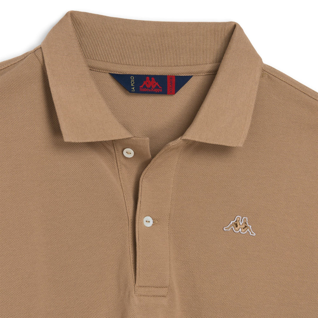 Polo da uomo a maniche lunghe in cotone, vestibilità classica, colore marrone. main