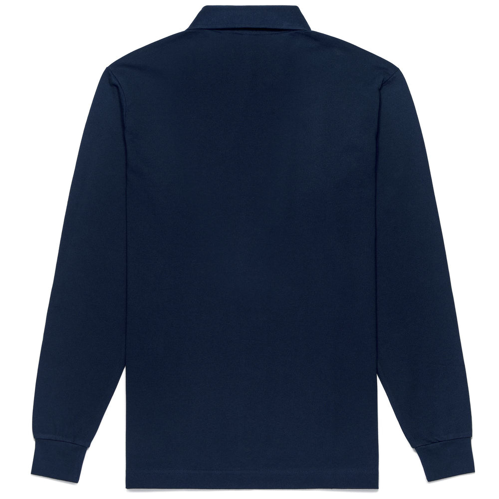 Blue Men's Classic Fit Long Sleeve Cotton Polo Shirt 02
