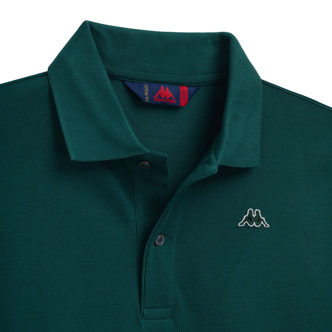 Green Men's Classic Fit Cotton Long Sleeve Polo Shirt main