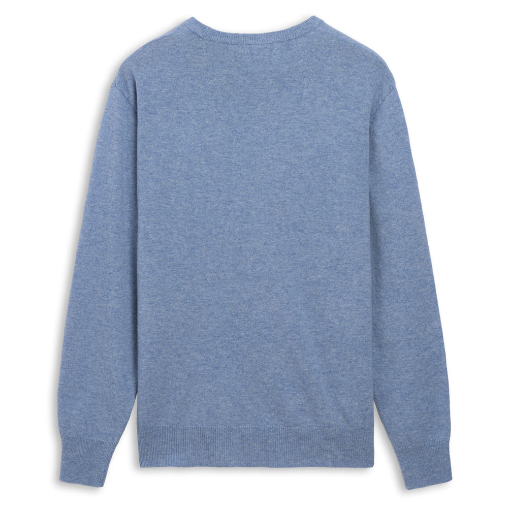 Blue Men's Classic Fit Wool Pullover 02
