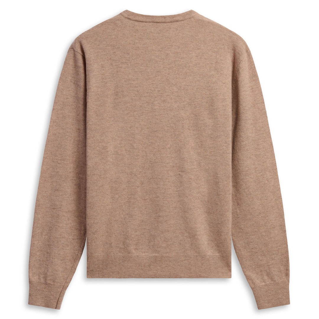 Beige Men's Classic Fit Lambswool Pullover Knitwear main