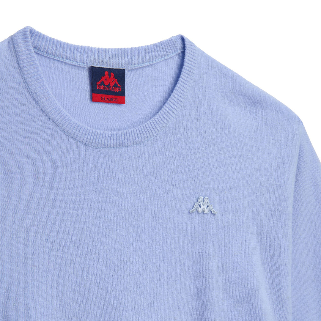 Jersey de punto de lana de cordero azul celeste para hombre con corte clásico main