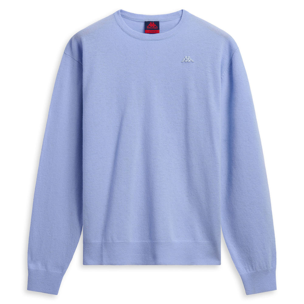 Maglione da uomo in lana d'agnello blu azzurro con vestibilità classica 02