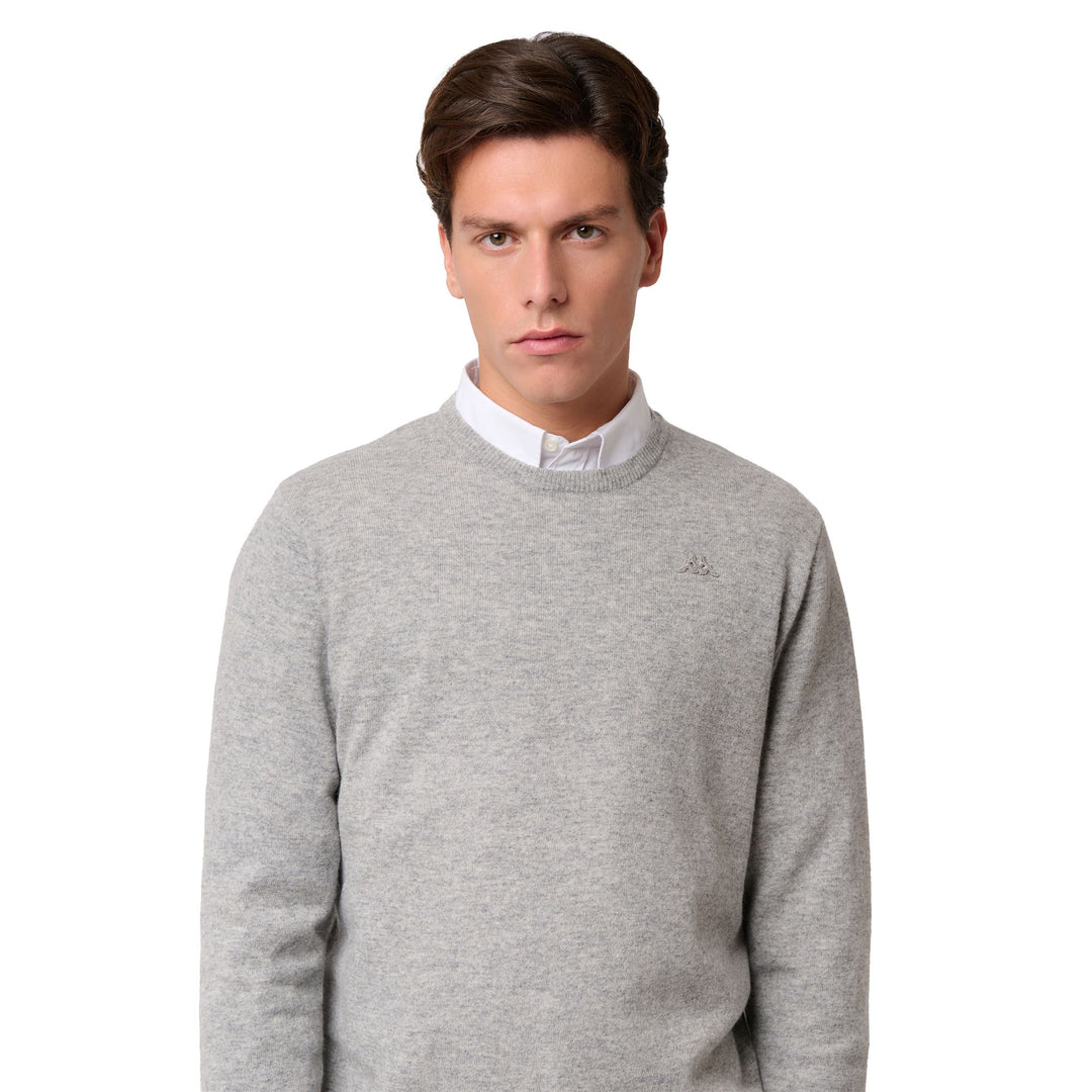 Men's Grey Classic Fit Wool Pullover main