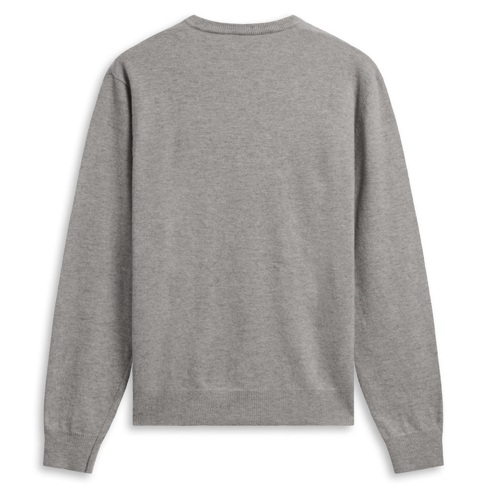 Grey Men's Lambswool Blend Pullover Knitwear 02