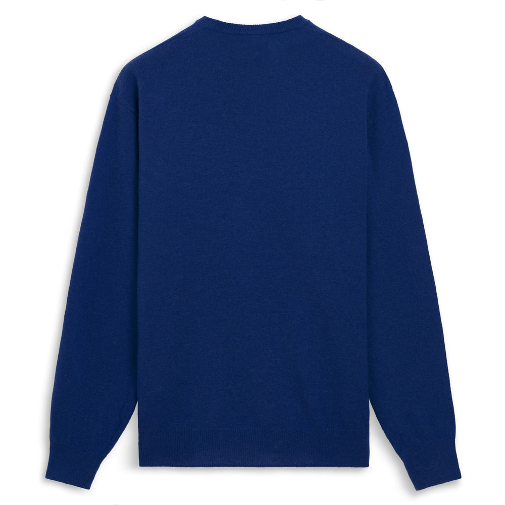 Blue Men's Classic Fit Wool Pullover 02