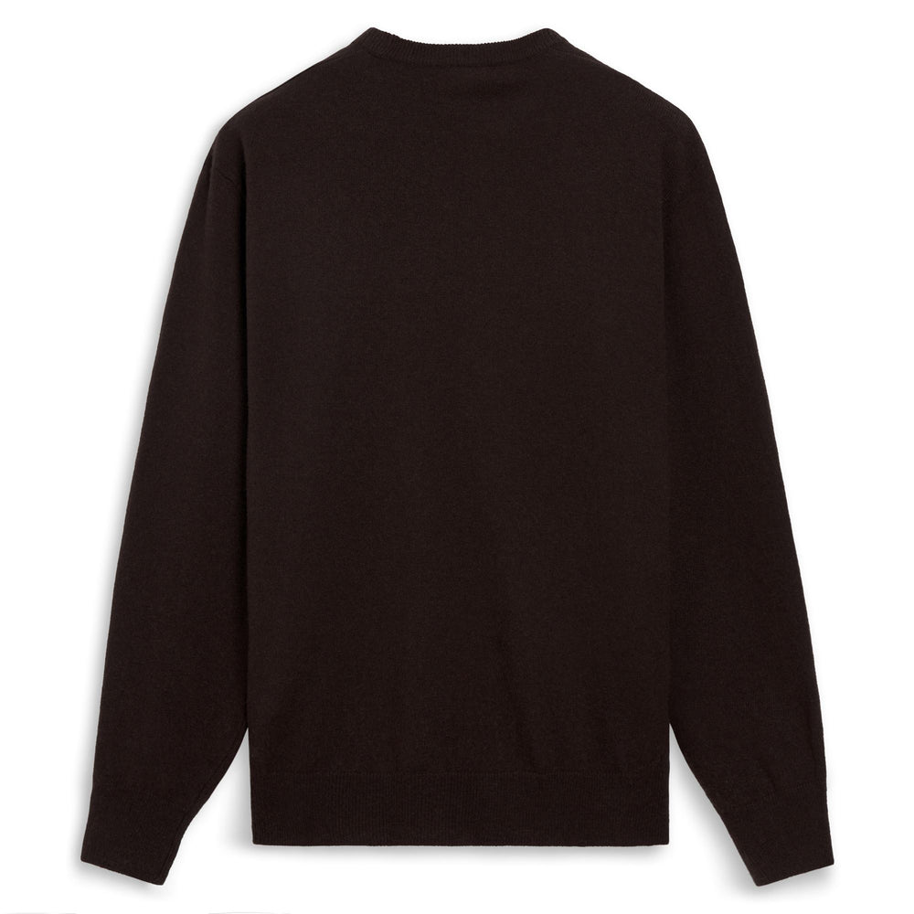 Maglione da uomo in lana, vestibilità classica, colore marrone. 02