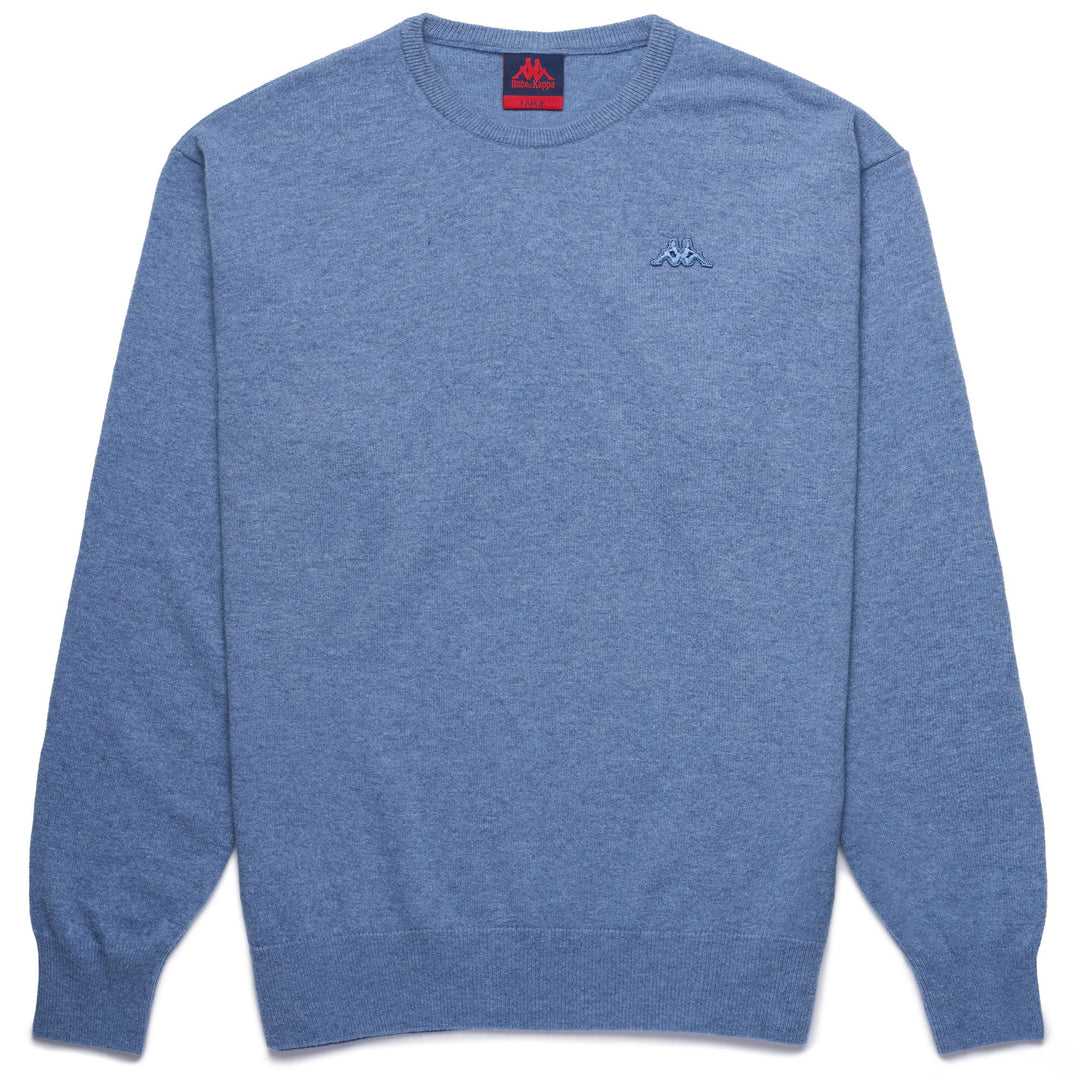 Pullover Classico in Mistoa Blu Infinity per Uomo in Mistura di Lambswool 01