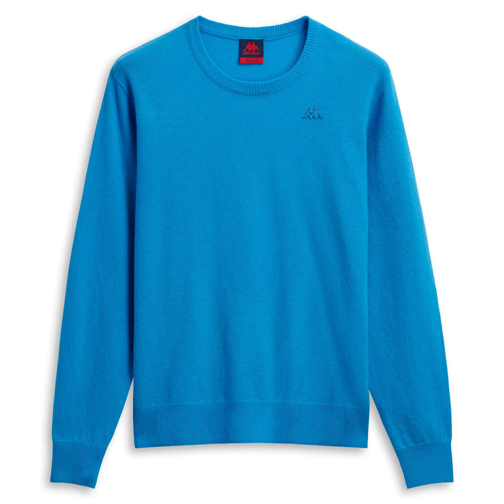 Maglione in lana d'agnello blu da uomo, vestibilità classica 02