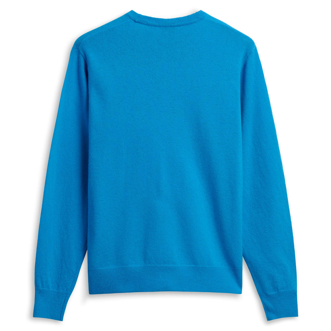 Blue Men's Lambswool Pullover Knitwear Classic Fit main