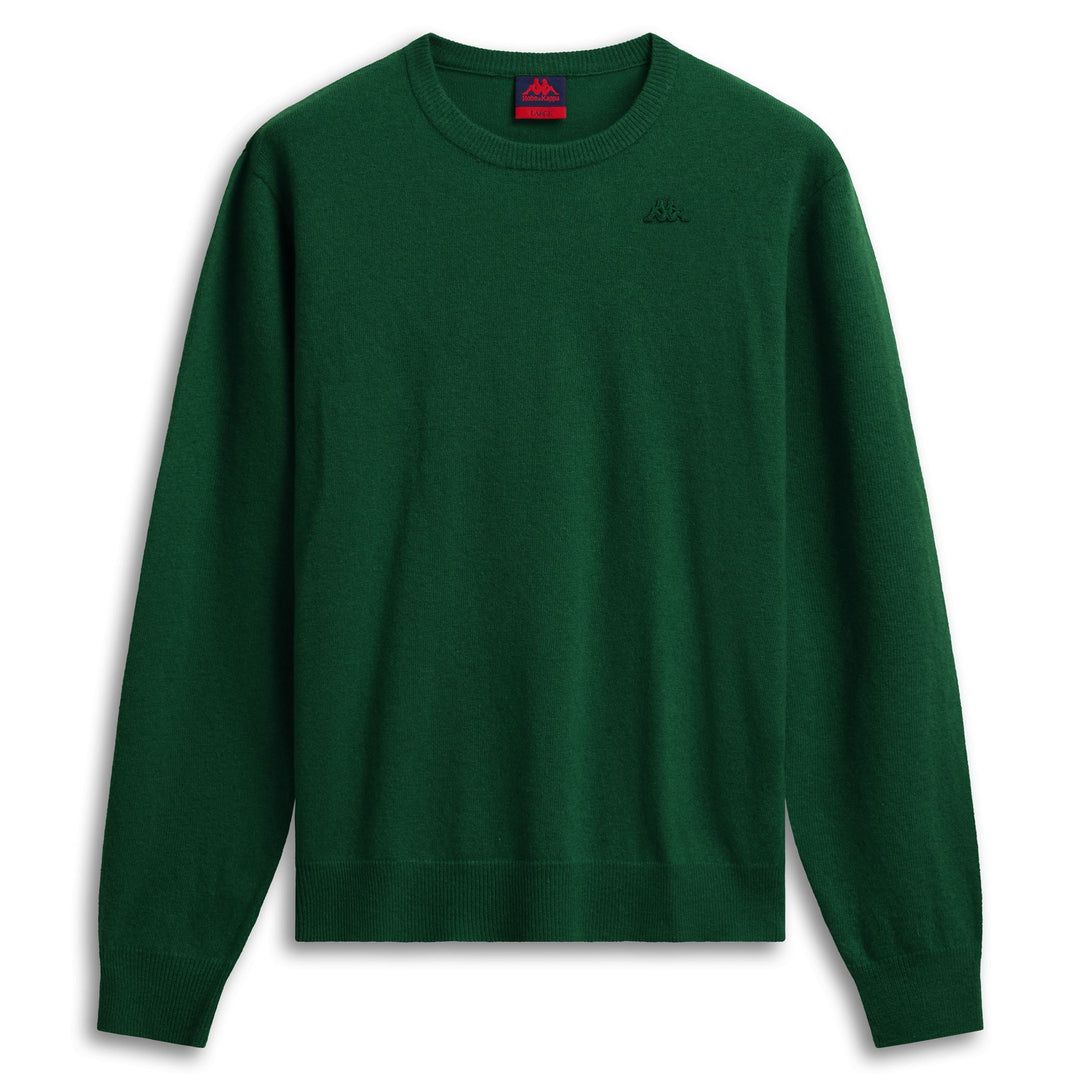 Green Men's Classic Lambswool Pullover Knitwear 01
