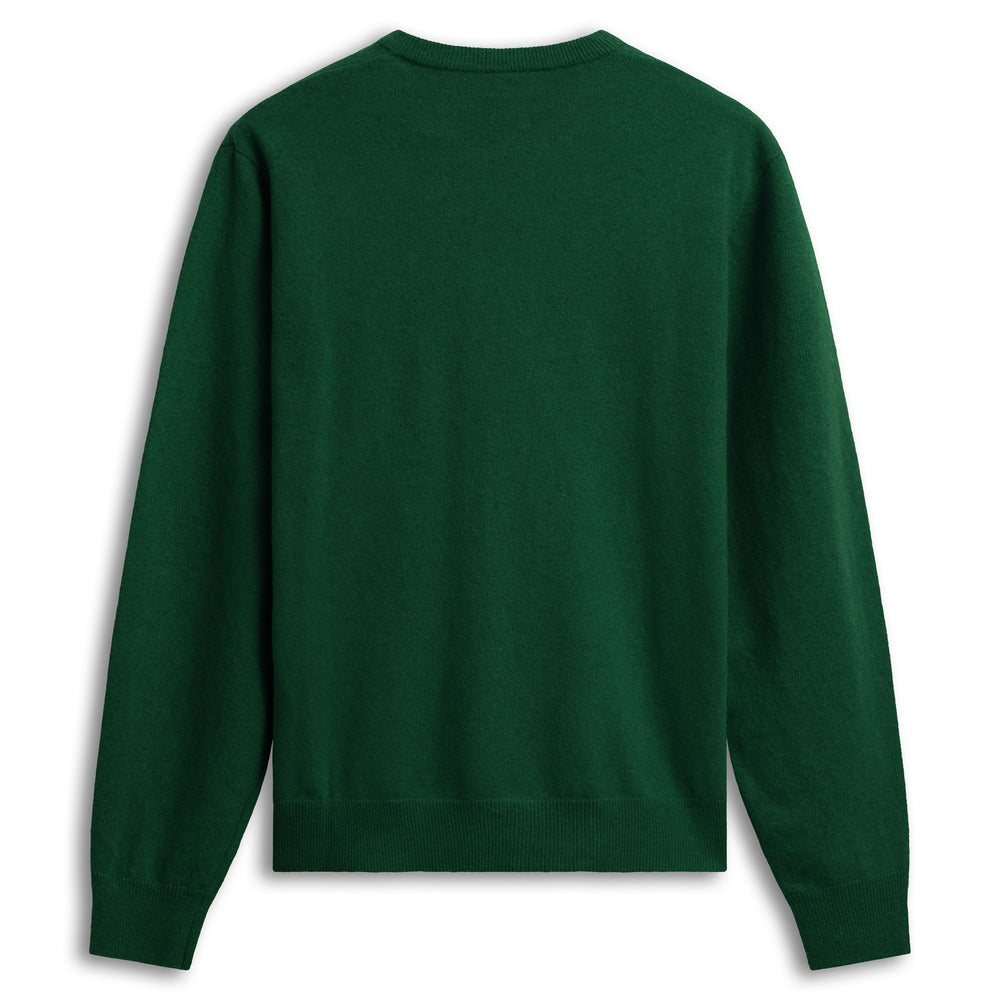 Green Men's Classic Lambswool Pullover Knitwear 02