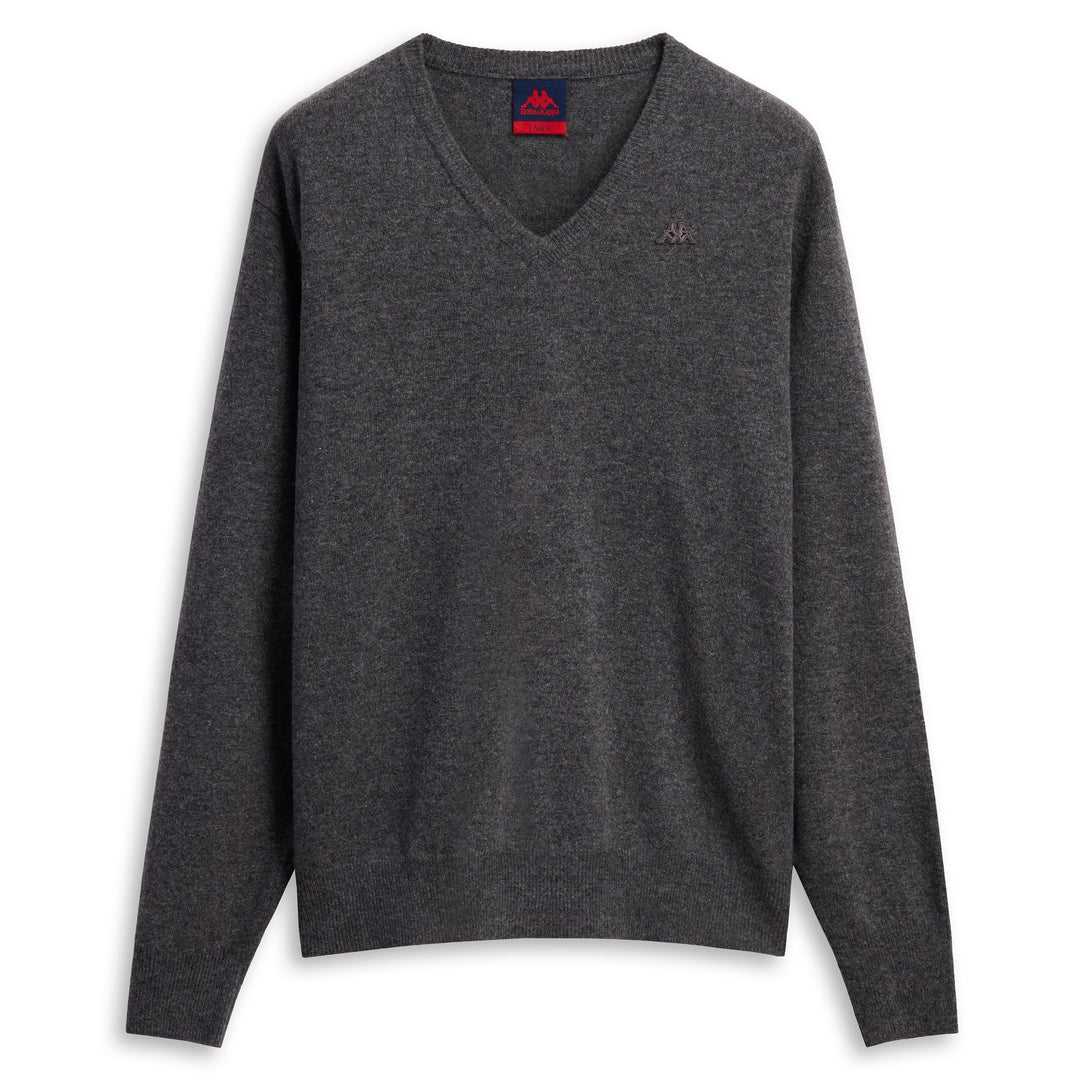 Grey Men's Classic Lambswool Knit Pullover with V-neck main