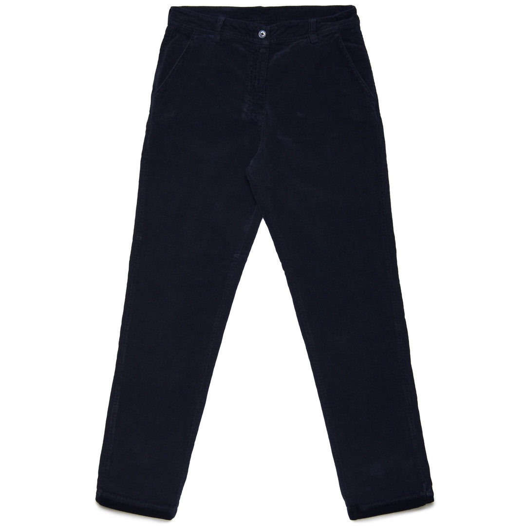 Pantaloni Chino in Corduroy Slim Fit Donna Blu Navy 01