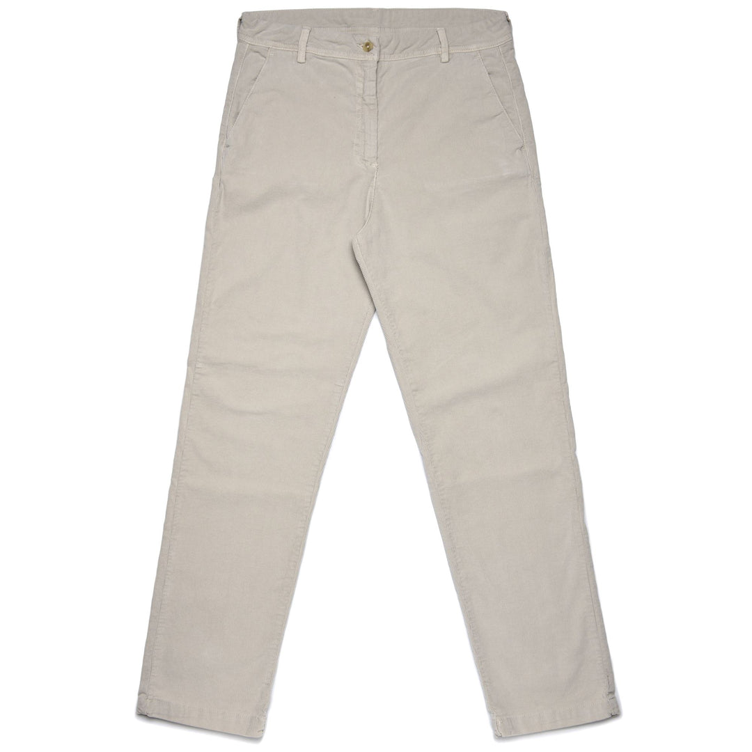 Pantaloni Chino in Corduroy Skinny Fit Donna Grigio Beige 01