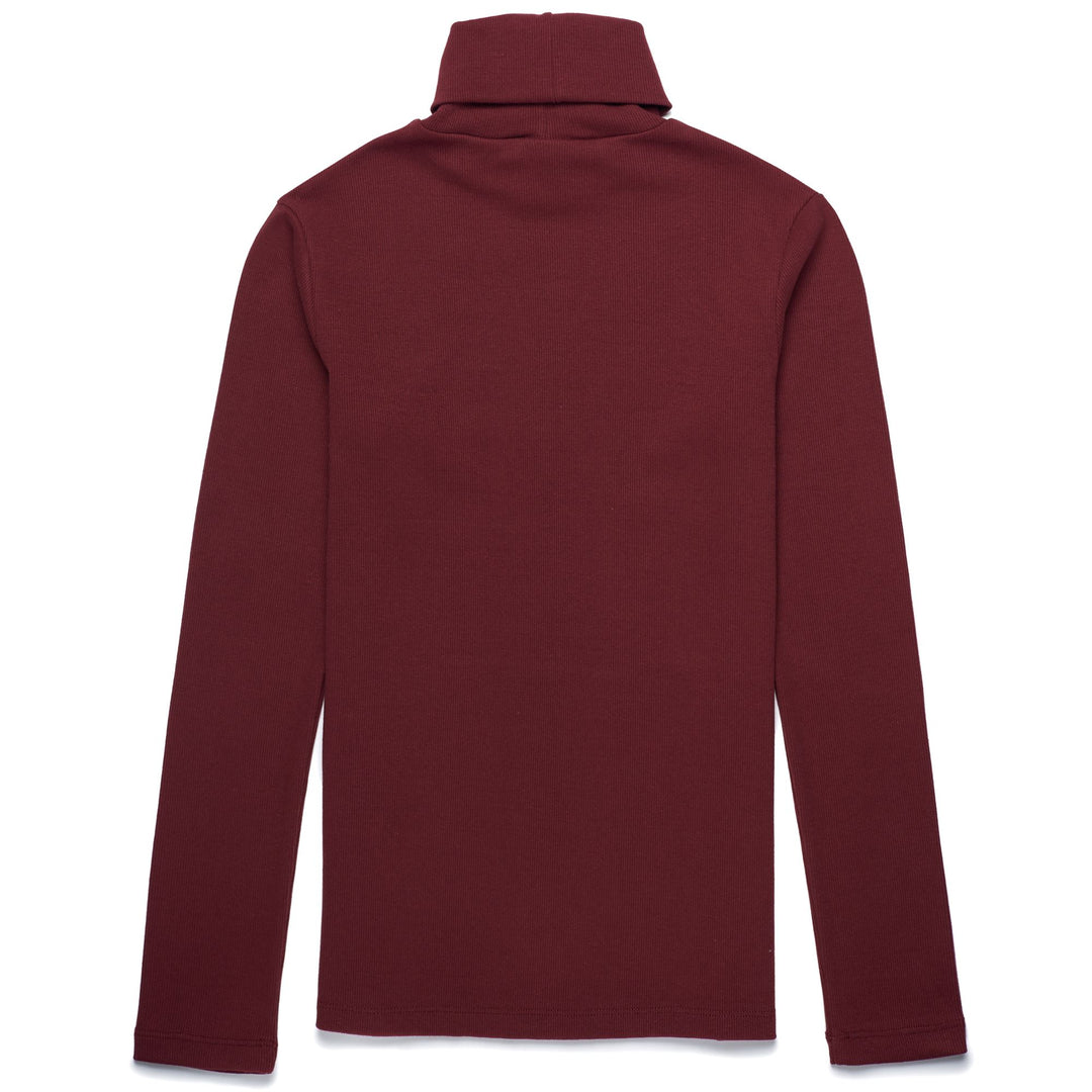 Red Women's Slim Fit Turtle Neck T-Shirt with Long Sleeves main