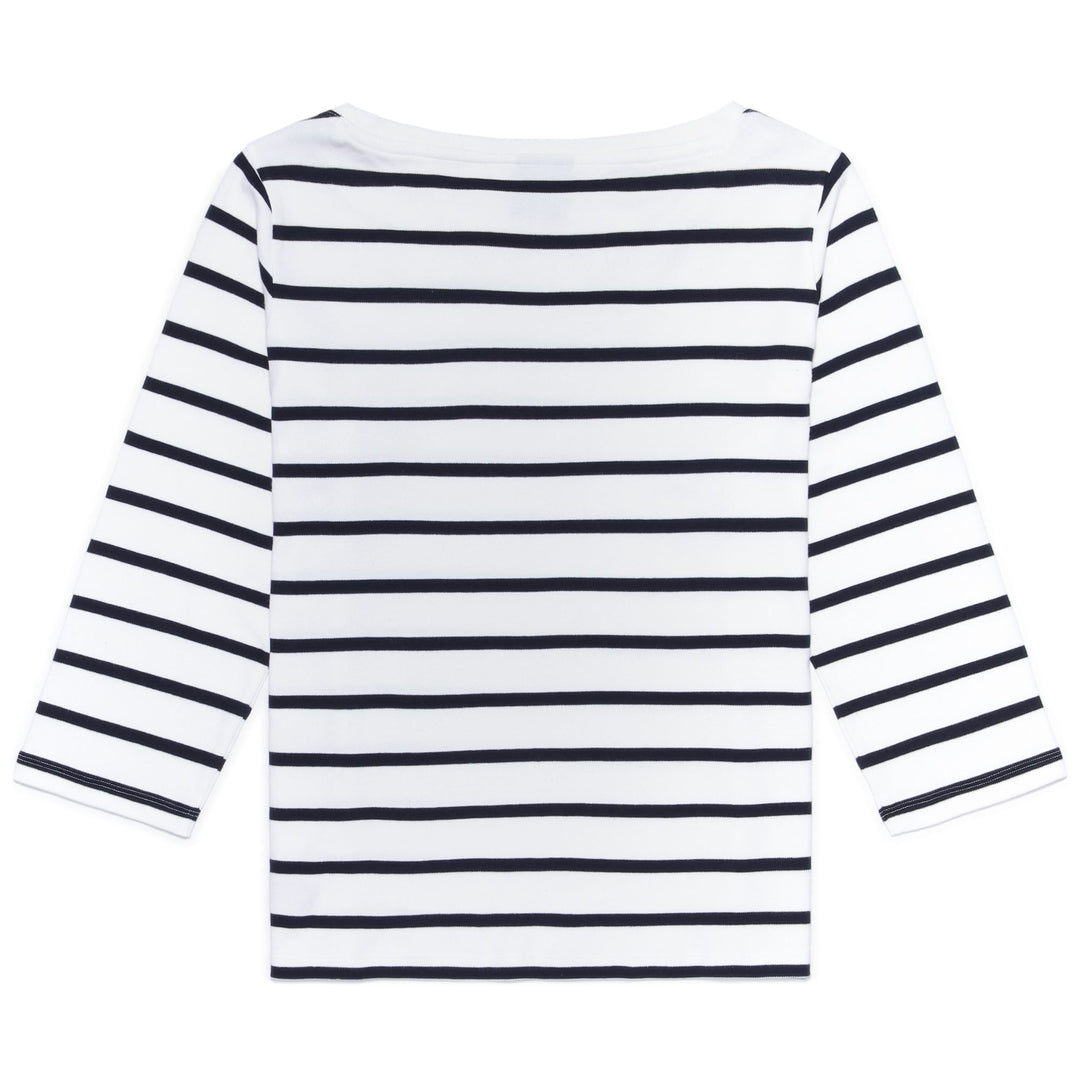 T-Shirt Classica a Righe in Cotone Donna Blu Navy main