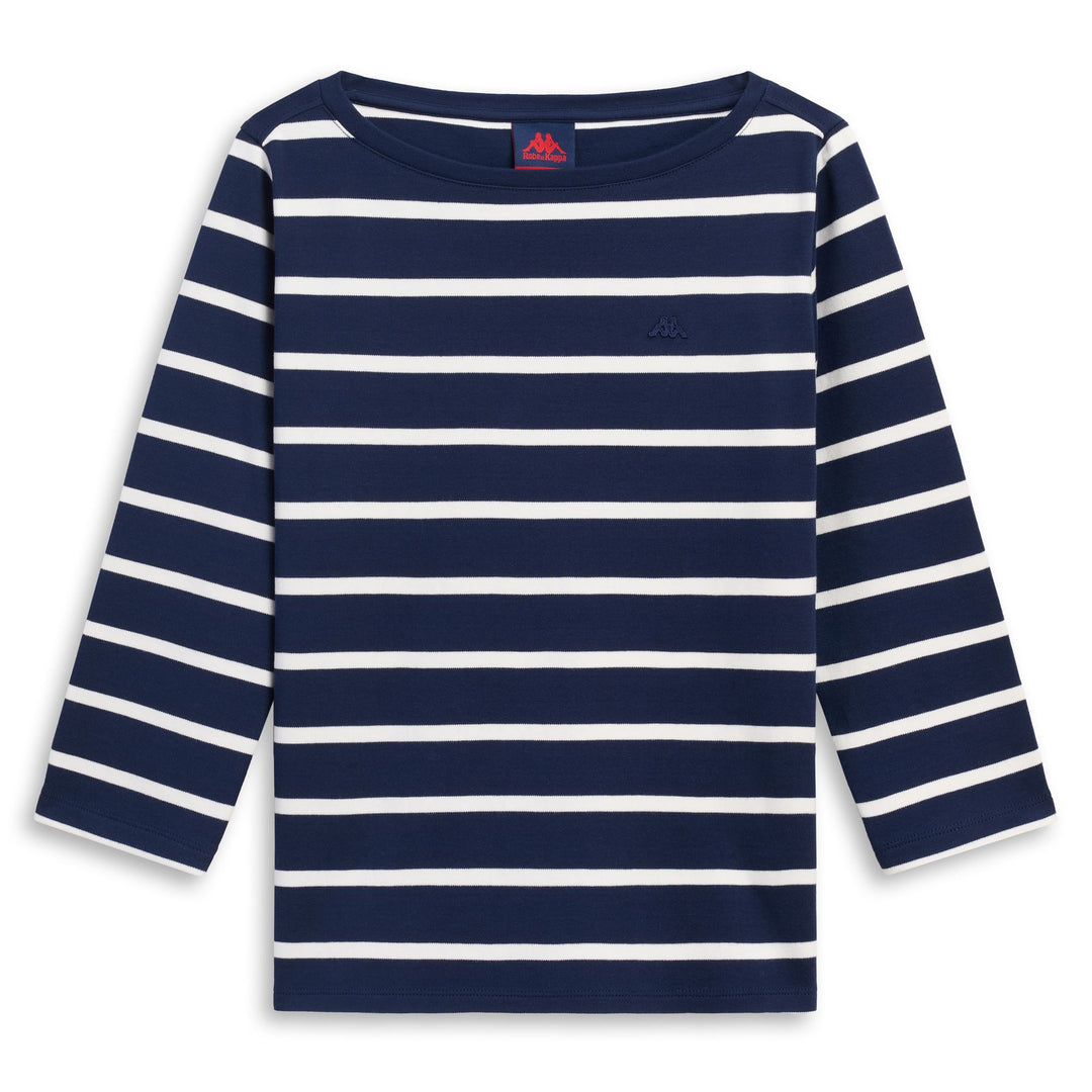 FRANCINE - T-ShirtsTop - T-Shirt - Woman - BLUE IRIS-WHITE CLOUD 01