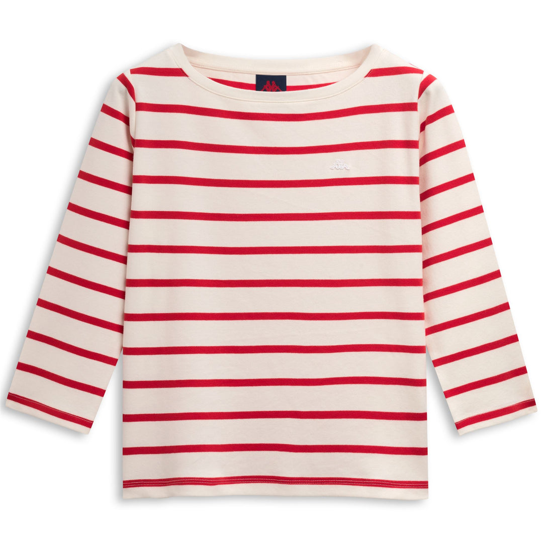 White Women's Regular Fit Classic Striped Cotton T-Shirt 01