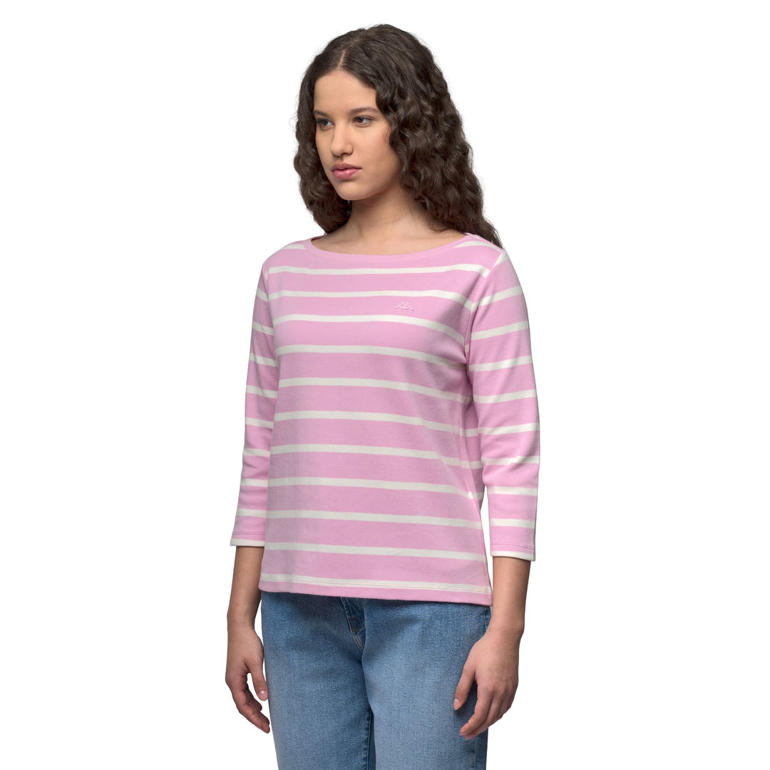 Pink Women's Classic Regular Fit 3/4 Sleeve T-Shirt main
