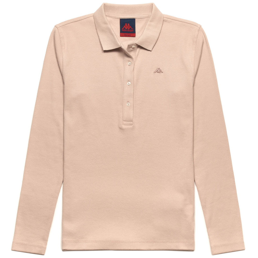 Polo rose à manches longues et coupe classique pour femme 01