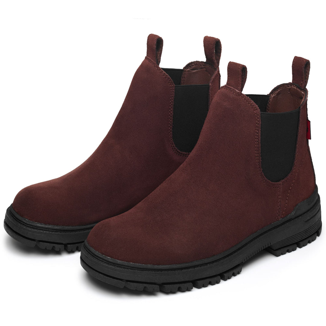 Stivaletti classici unisex in pelle marrone stile Beatle main