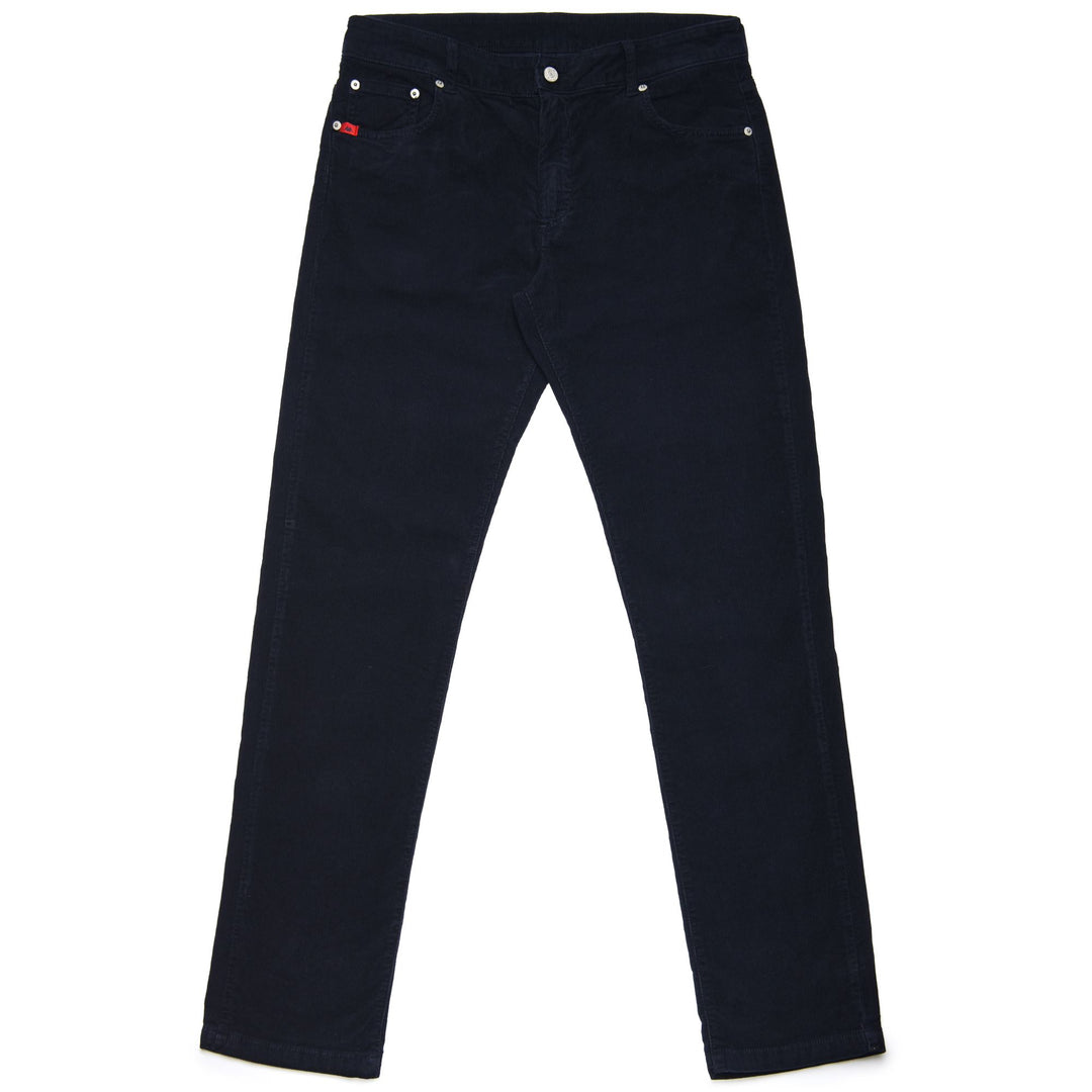 Pantaloni in Corduroy Slim Fit Uomo 5 Tasche Blu Navy 01