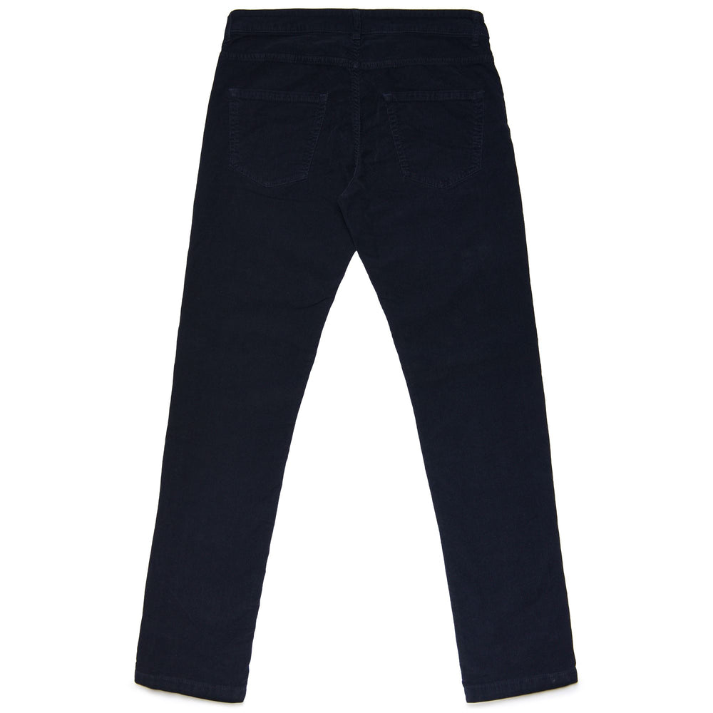 Pantaloni in Corduroy Slim Fit Uomo 5 Tasche Blu Navy 02