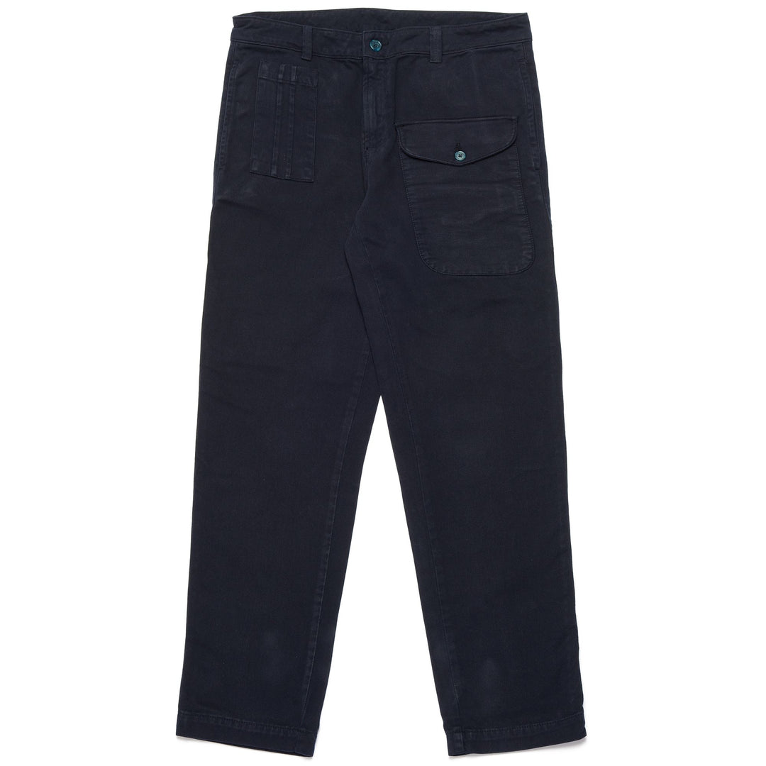 Pantalones cargo casuales azul marino para hombre con bolsillos aplicados main