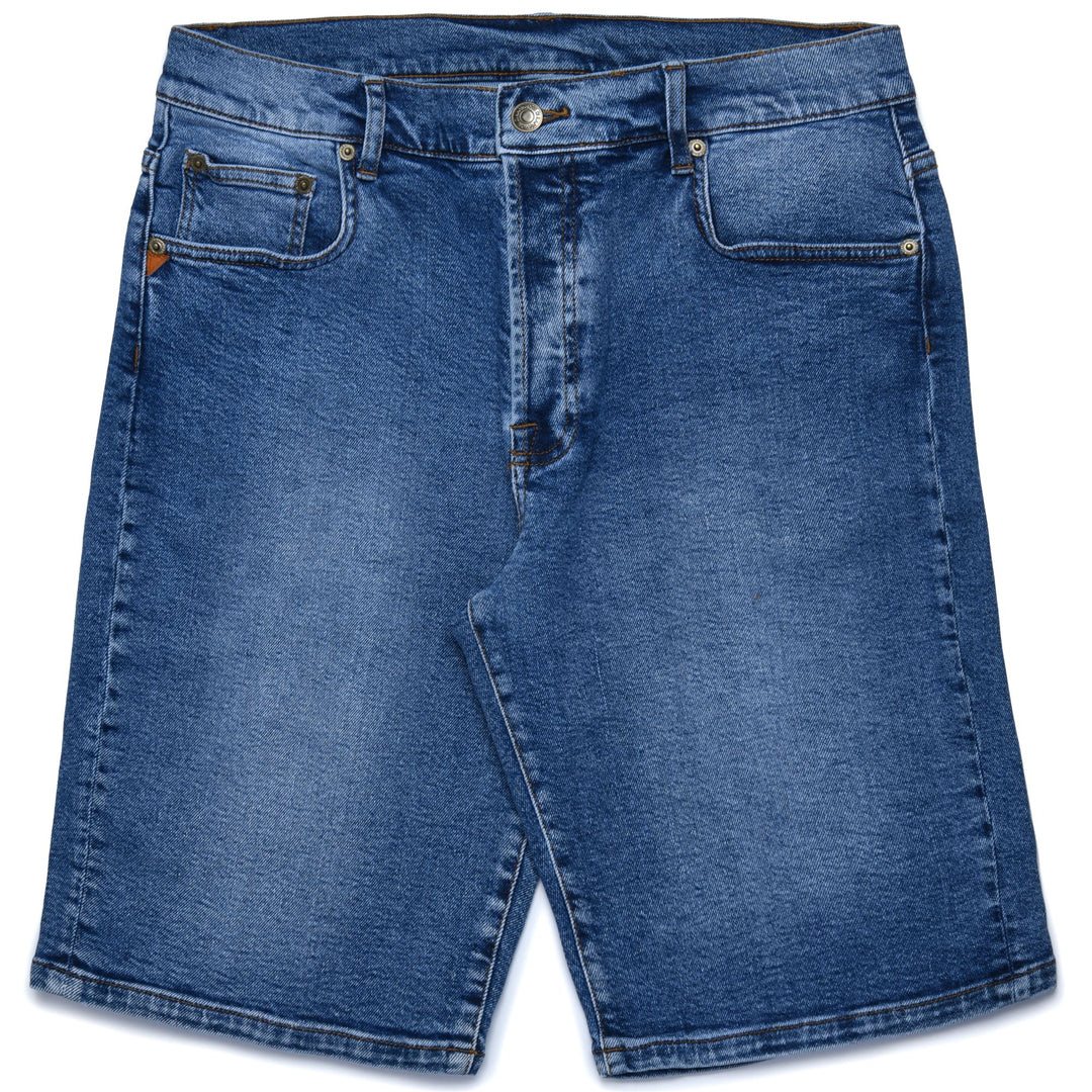 Short en jean bleu pour homme, coupe classique, 5 poches 01