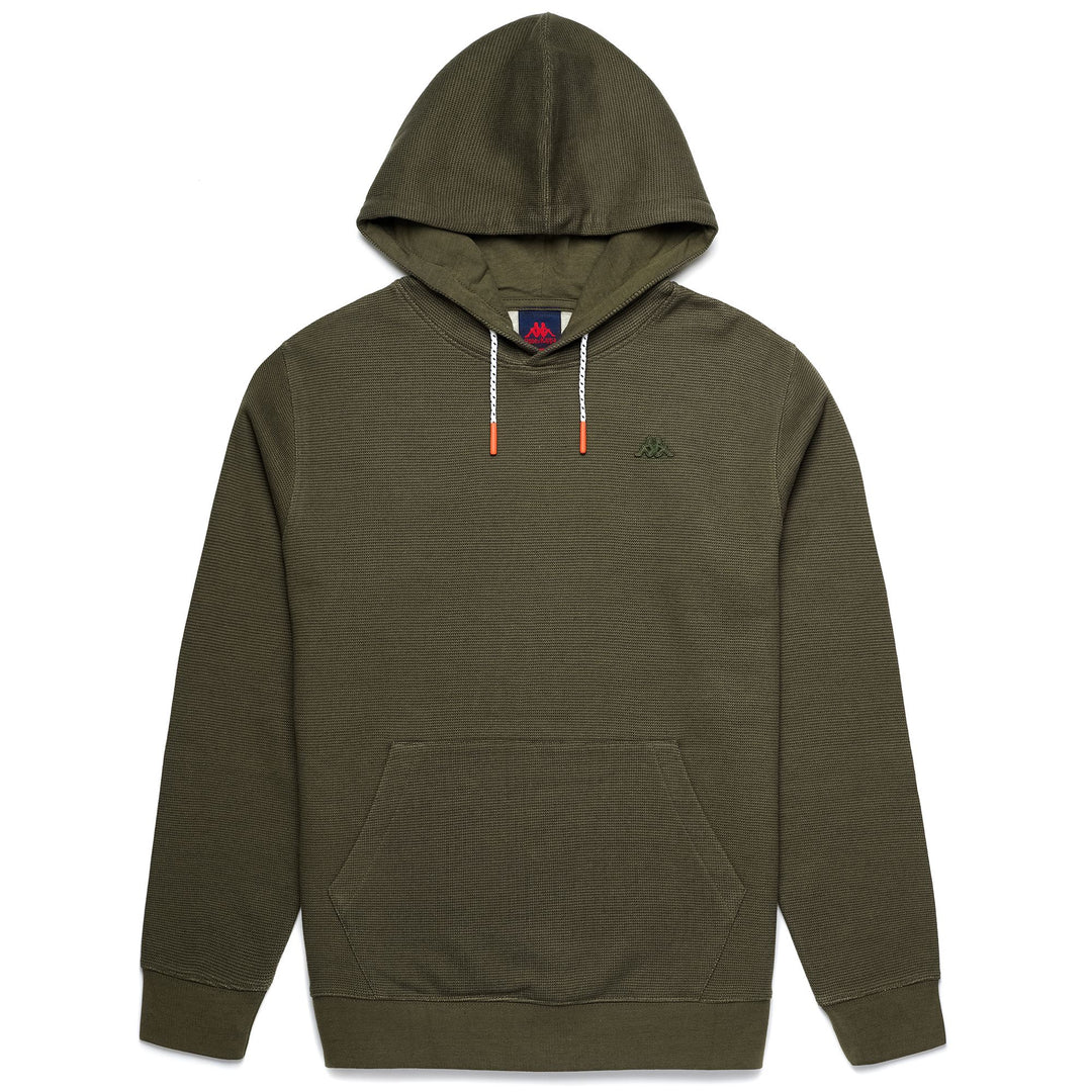 Military Green Men's Classic Cotton Fleece Jumper with Hood 01
