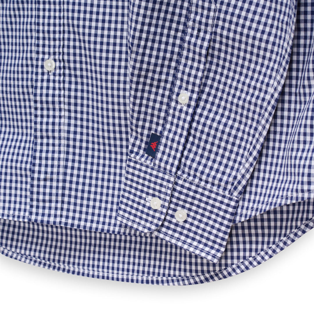 Blue grey Men's Button Down Cotton Shirt with Pocket main