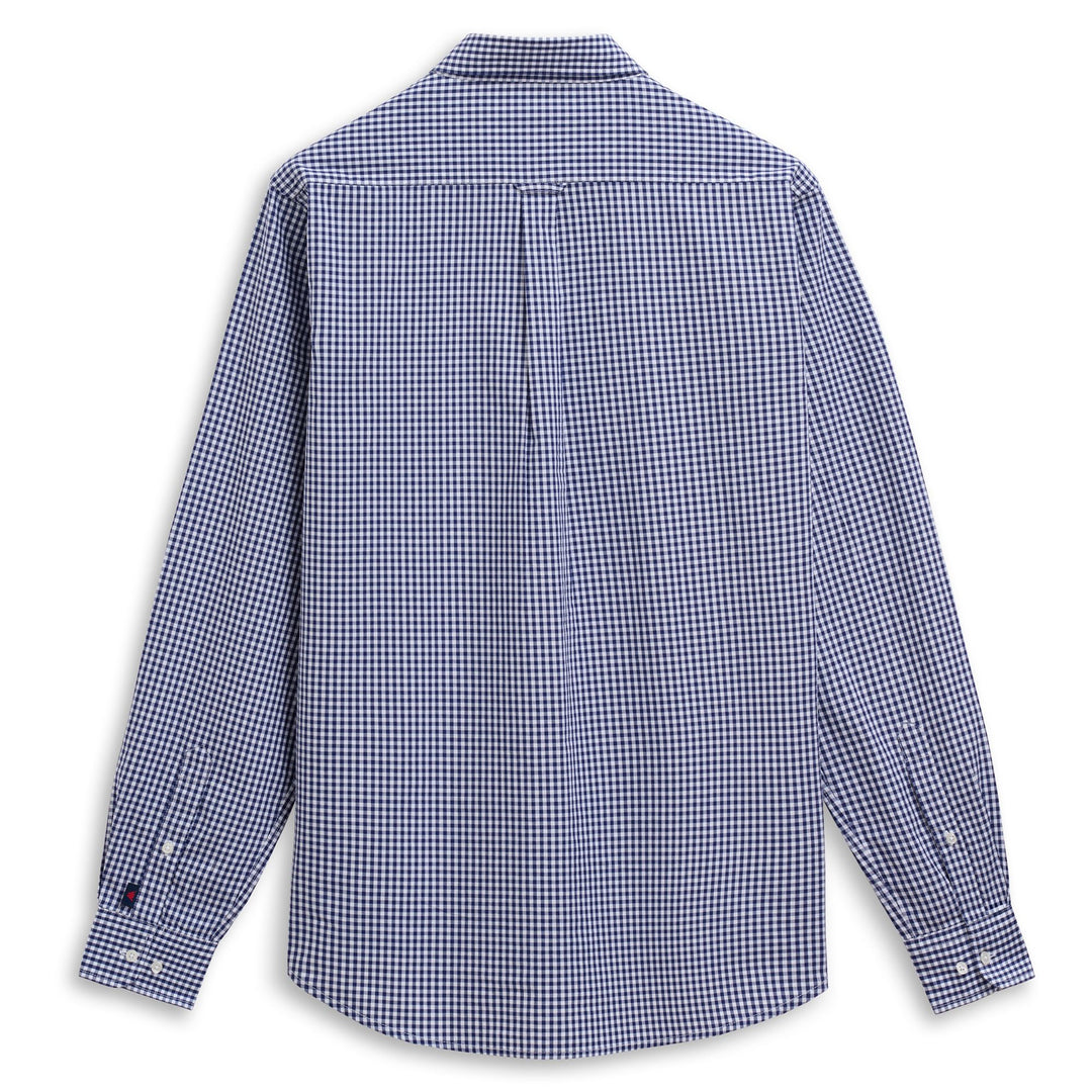Chemise blanche homme décontractée à manches longues et boutons, coupe classique main