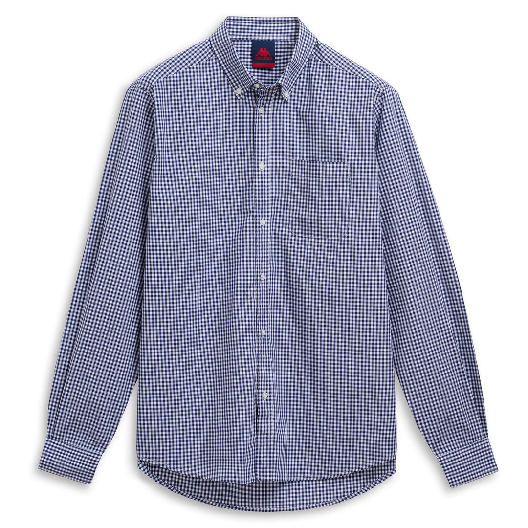 Blue grey Men's Button Down Cotton Shirt with Pocket 01