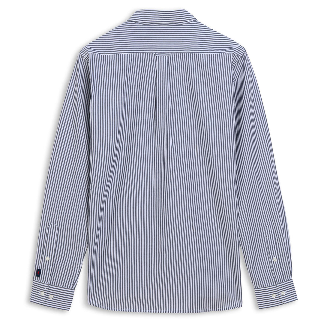 White and Blue Men's Regular Fit Cotton Long Sleeve Button Down Shirt main
