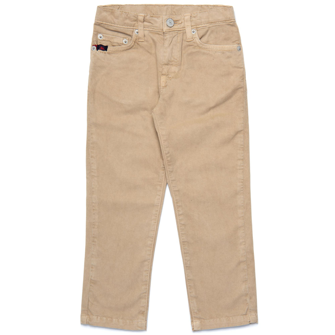 Pantaloni Gabardine Uomo Slim Fit 5 Tasche Marrone Beige 01