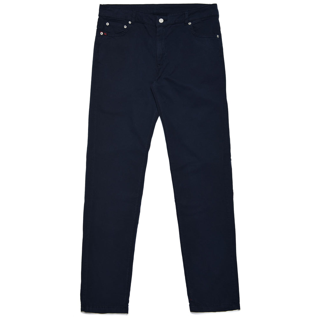Pantaloni Gabardine Uomo Slim Fit 5 Tasche Blu Navy 01