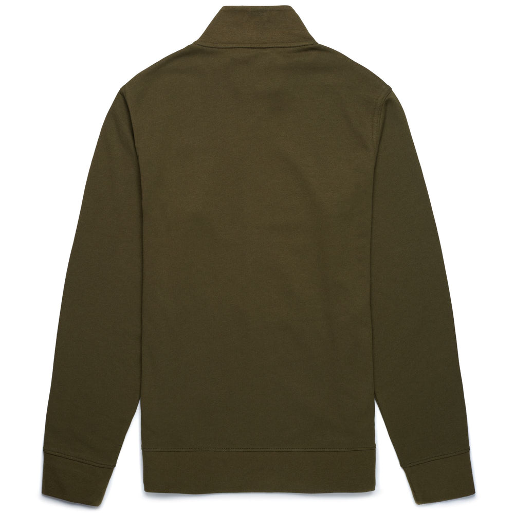 Suéter polar informal de corte entallado con cremallera completa para hombre, color verde 02