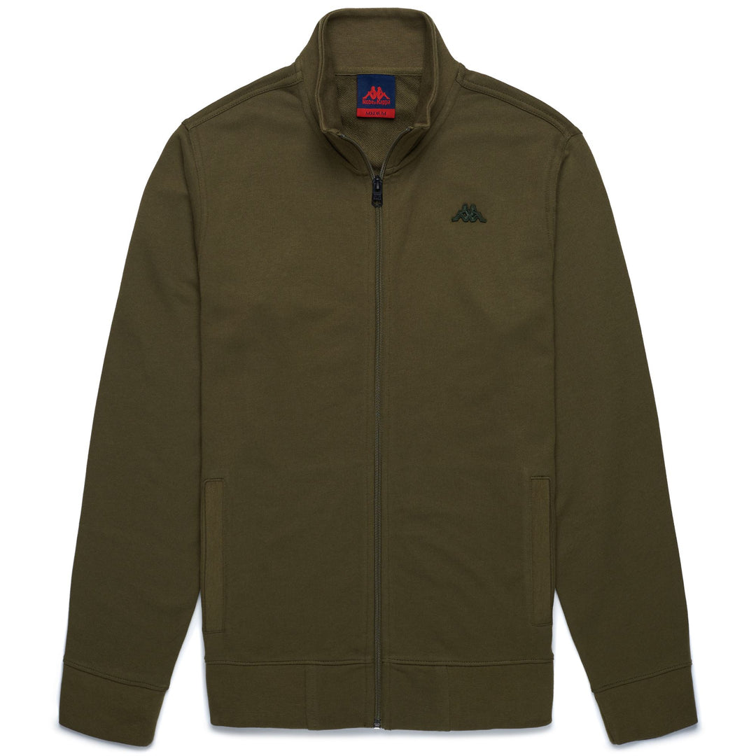 Suéter polar informal de corte entallado con cremallera completa para hombre, color verde 01