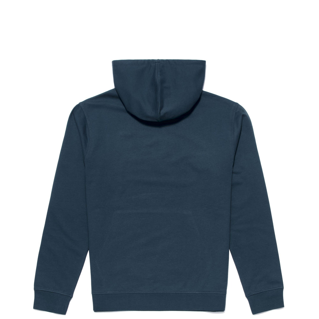 Maglione Classico in Cotone Fleece con Cappuccio Uomo Blu Majolica main