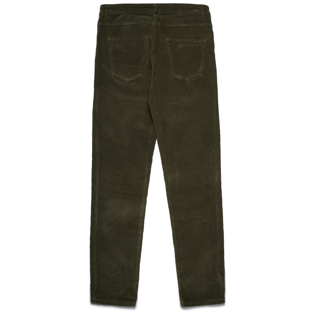 Military Green Men's Skinny Fit Corduroy 5-Pocket Pants 02