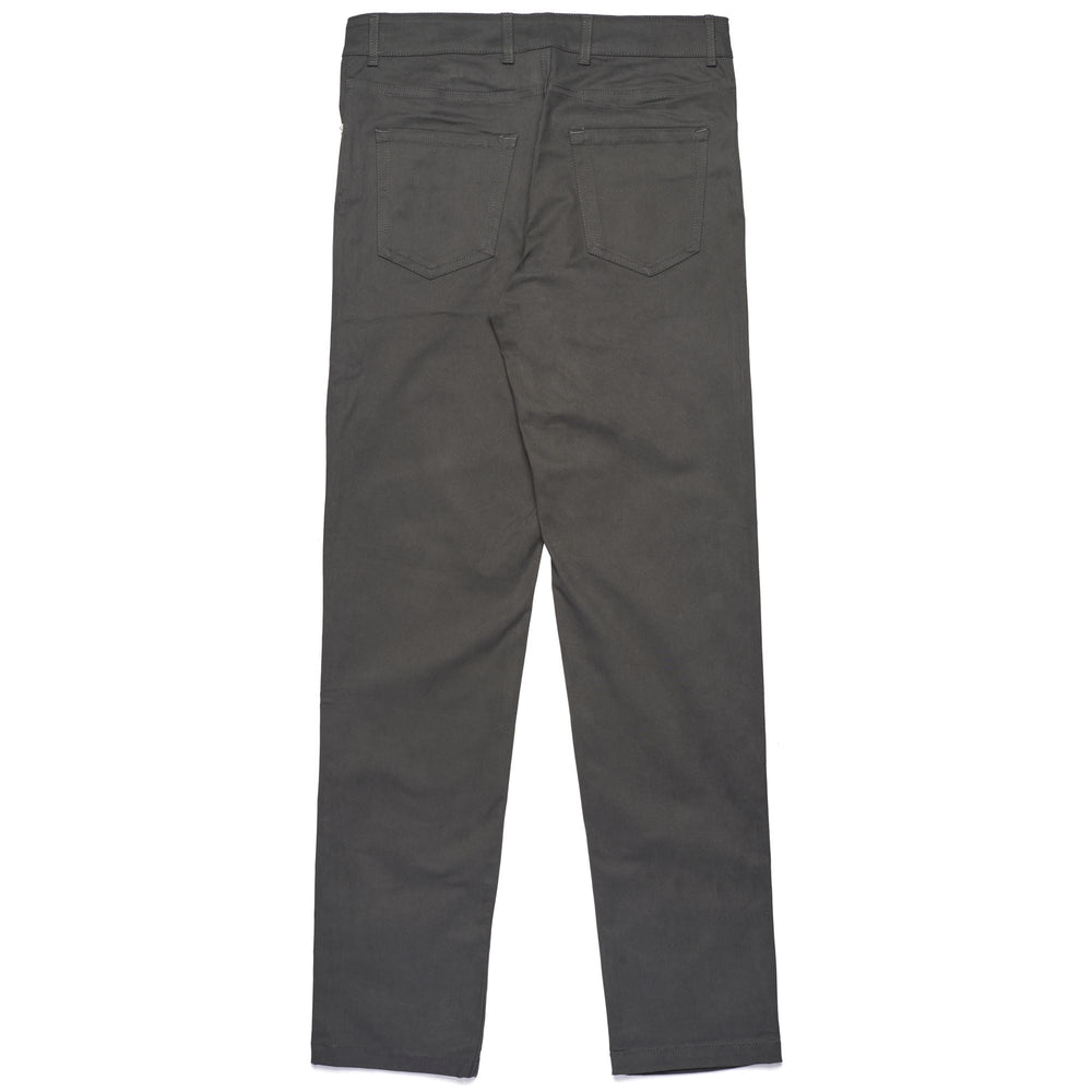 Pantalón de 5 bolsillos entallado para hombre, color gris oscuro, en gabardina elástica 02