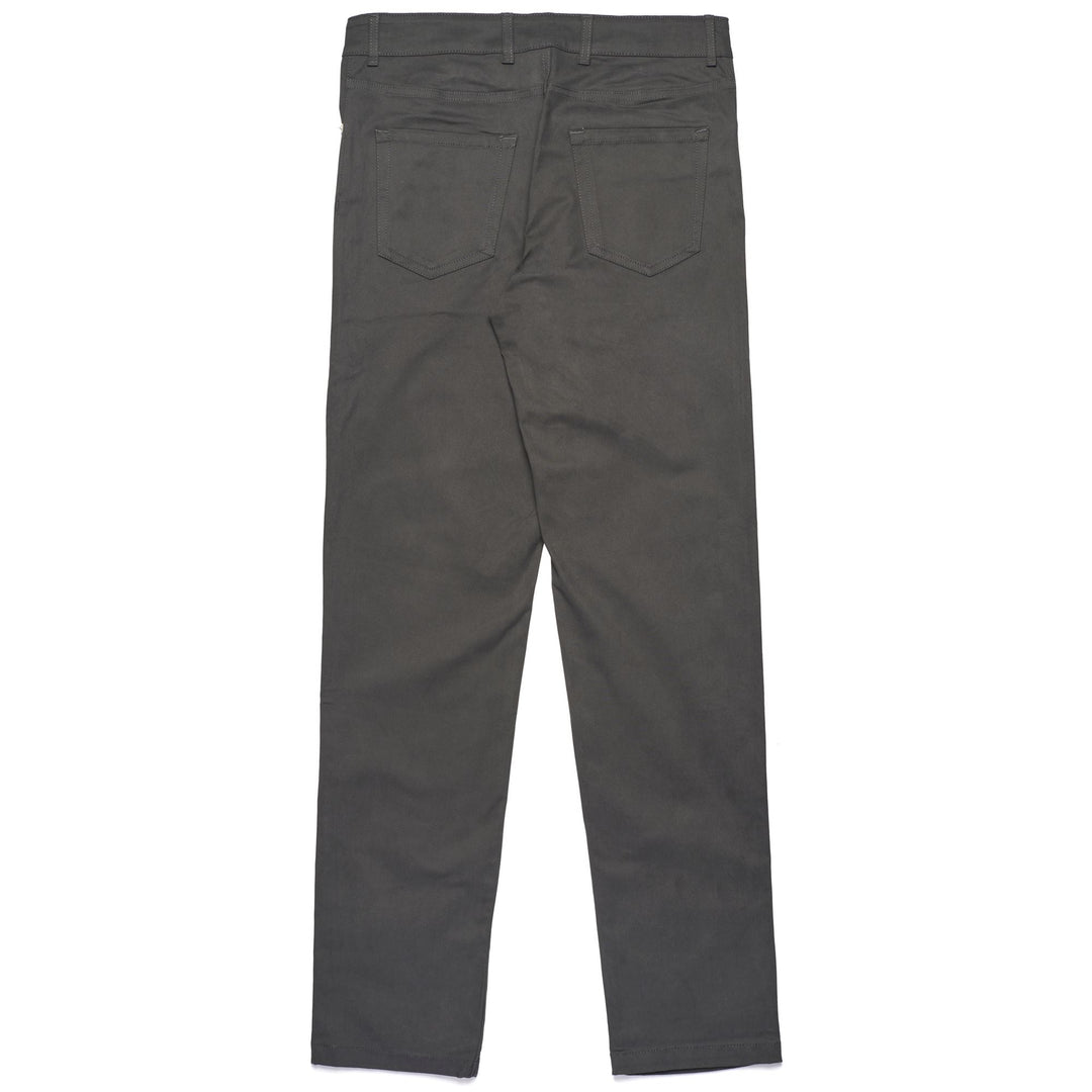 Pantalón de 5 bolsillos entallado para hombre, color gris oscuro, en gabardina elástica main